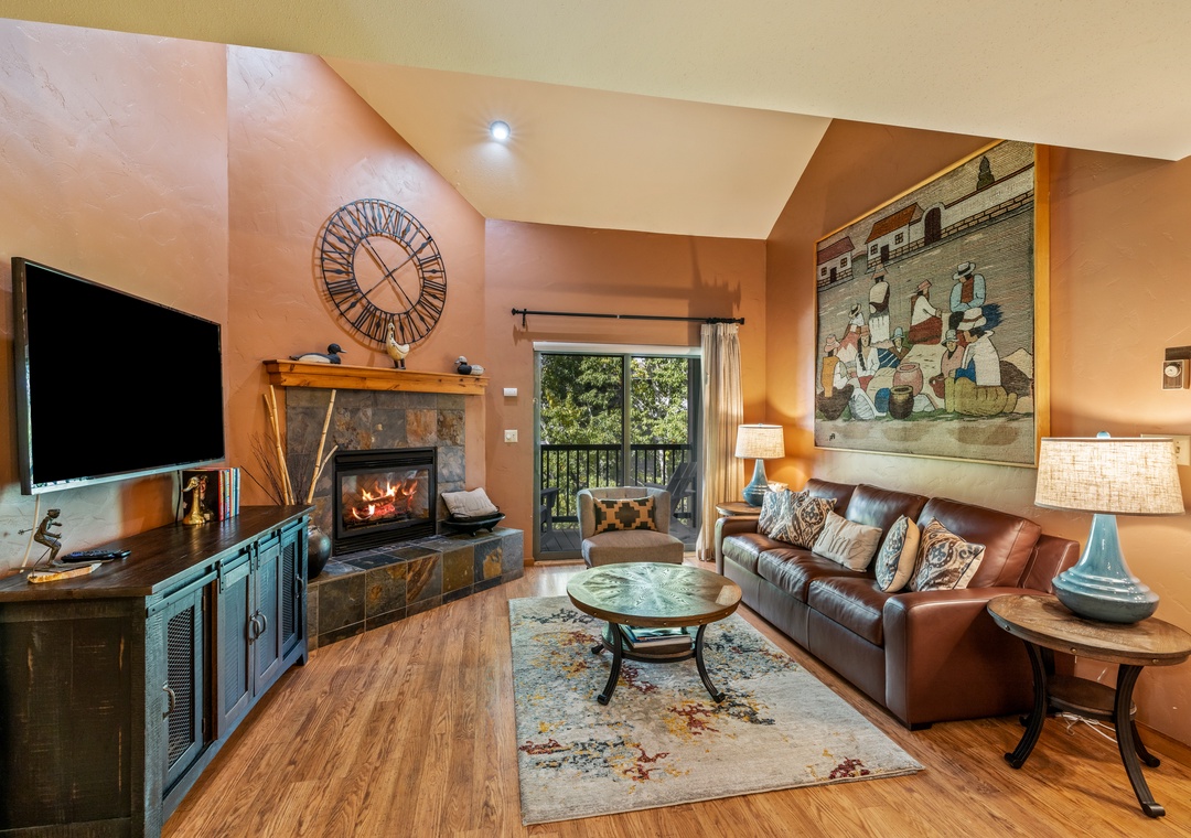 Listing photo — living room at Timber Run 108, Retreatia, Steamboat Springs CO